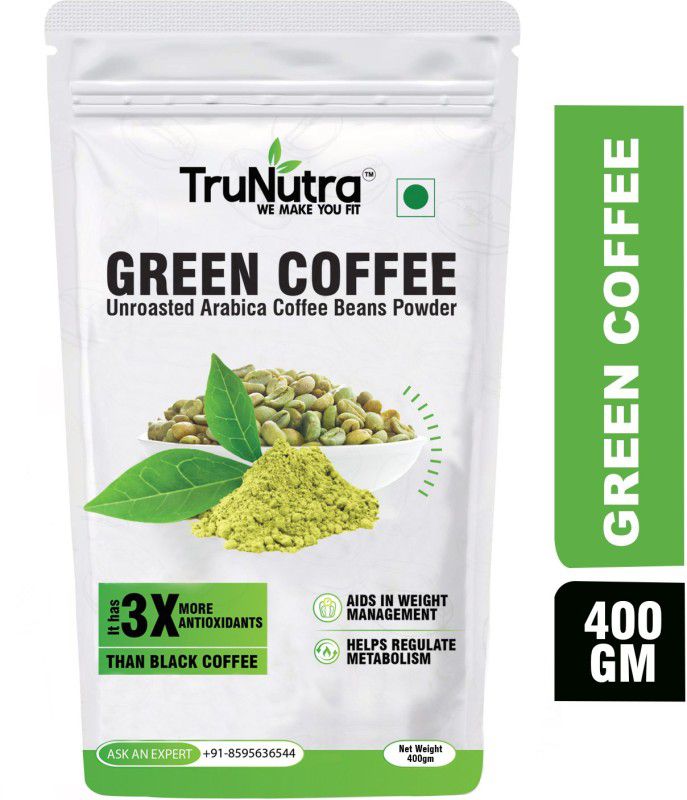 TruNutra green coffee weight loss powder with antioxidants for weight loss Instant Coffee  (400 g, Green Coffee Flavoured)