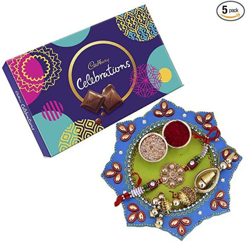 MALPANI Rakhi with Chocolates Combo-CADBURY-KB-AU-KGRakhi Set Combo  (5)