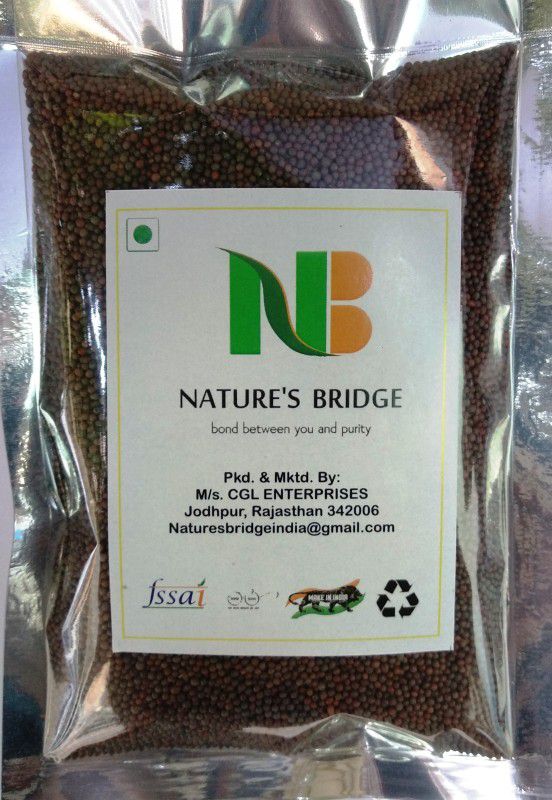 Nature's Bridge Organic Mustard Seeds/ Brown Mustard Seeds/ Small Mustard Seeds - (400gm)  (400 g)