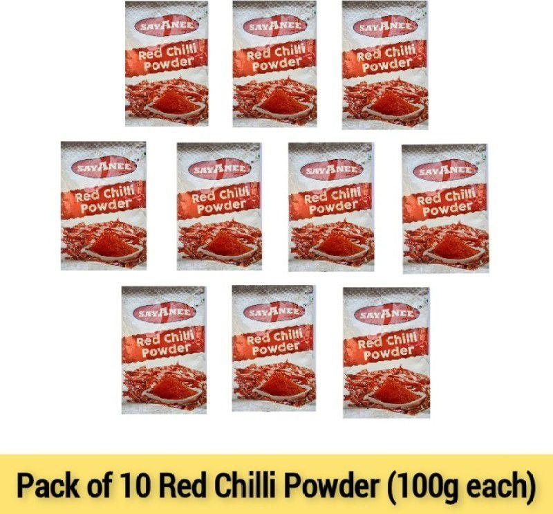 Sayanee Combo Pack- 10 Red Chilli Powder (100 gm Each)  (10 x 0.1 kg)