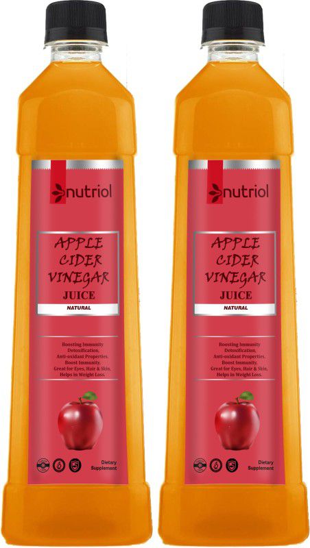 Nutriol Apple Cider Vinegar for Weight Loss with Mother (S25) Advanced Vinegar  (2 x 500 ml)