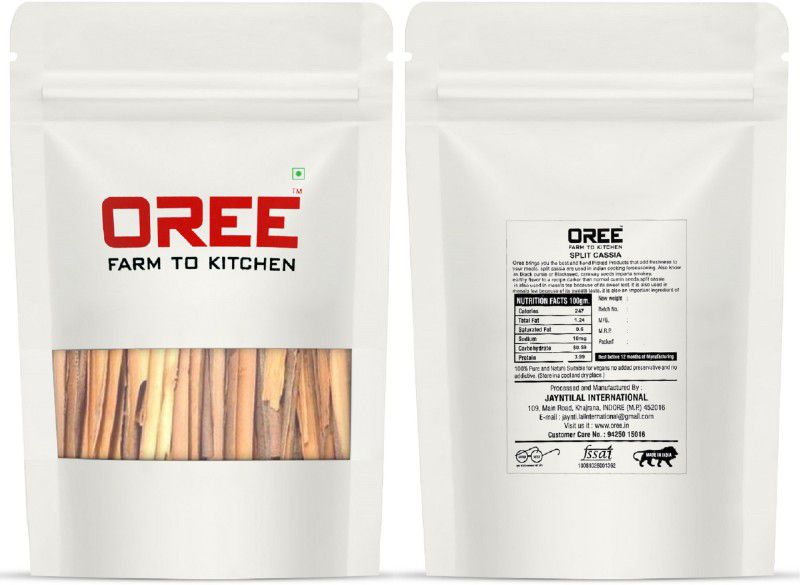 OREE Premium Split Cassia, Cinnamon Karuvapatta | Dalchini Stick | Whole Kalmi Spice  (50 g)