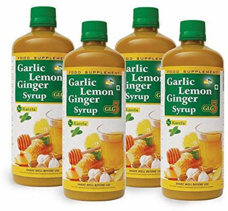 SKSB 116-525-4 Garlic Lemon Ginger Apple Cider Vinegar Honey Karela  (2100 ml, Pack of 4)