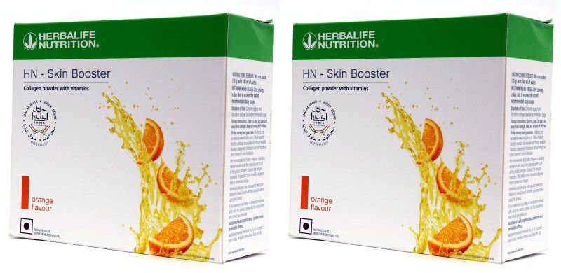 HERBALIFE Skin Booster Collagen Drink Mix - Orange Flavor Combo Pack Of 2 Combo  (600 g)