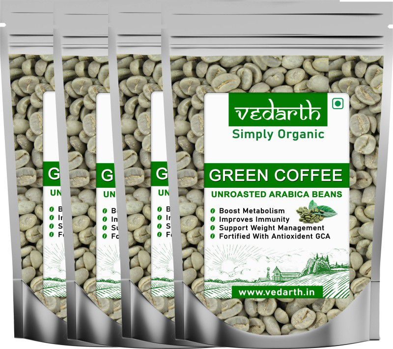 Vedarth Organic Green Coffee Beans for weight loss 400g x 4 Pack Instant Coffee  (4 x 400 g)