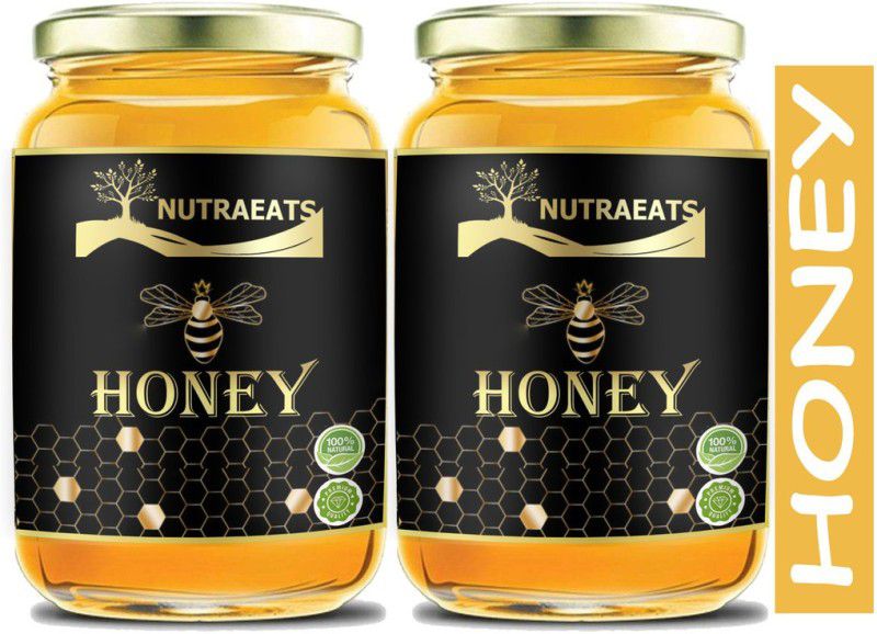 NutraEats Raw Honey Unprocessed Unpasteurized Pure natural organic honey for weight loss (H27) Advanced  (2 x 250 g)