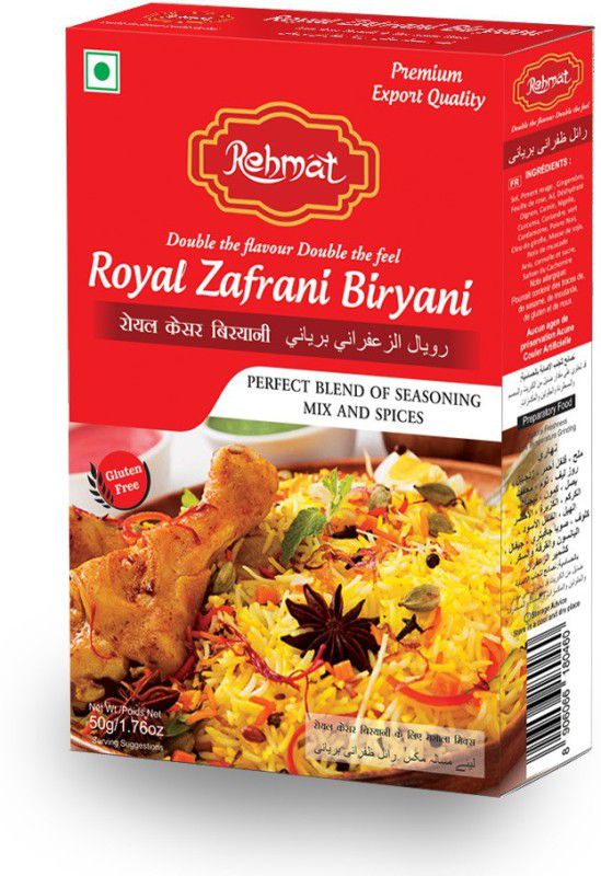 Rehmat Royal Zafrani Biryani Masala, Flavorful Spices Blend Easy & Ready to Cook Masala  (3 x 50 g)