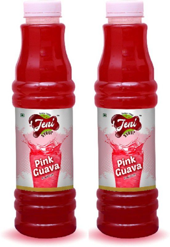 jeni Sharbat & Soda Pack of 2 Flavors - Pink Guava /Non-Fruit Sharbats Synthetic Syrup Combo/Gift Pack/Summer Combo [700 ml each] [700 ml, 700 ml, Pack of 2] PINK GUAVA SHARBAT  (1400 ml, Pack of 2)