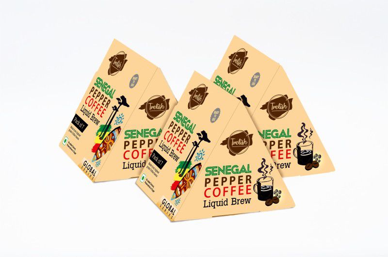 Trelish Senegal Pepper Coffee Liquid Brew - Pack of 3 Filter Coffee  (3 x 0.05 L, Spices Flavoured)