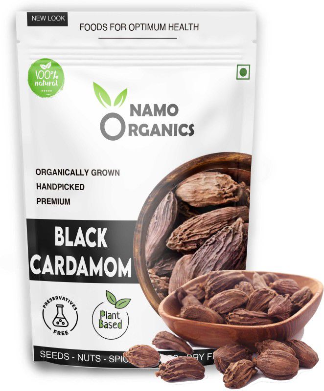 Namo organics Premium BIg Black Cardamom (Badi Kali Elaichi) seeds - 100 Gm  (100 g)