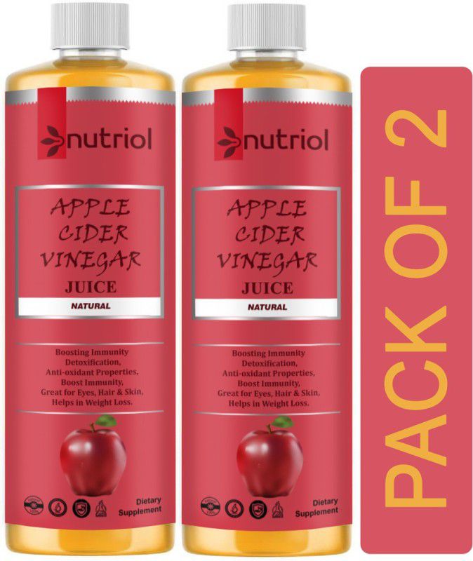 Nutriol Apple Cider Vinegar for Weight Loss Management Filtered (S32) Advanced Vinegar  (2 x 500 ml)