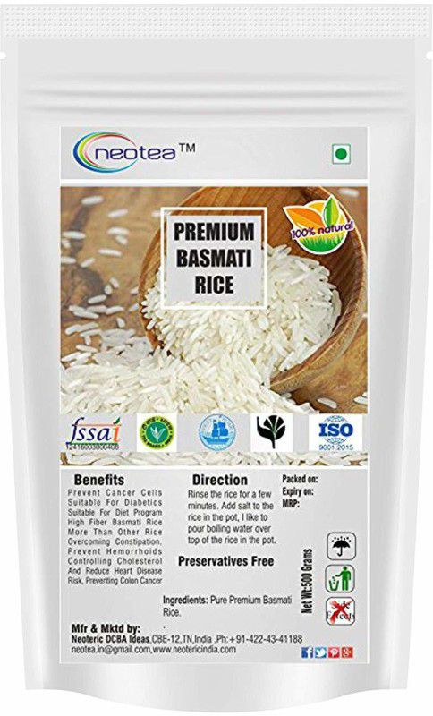 neotea Premium Basmati Rice, 500g Basmati Rice (Medium Grain, Raw)  (0.5 kg)