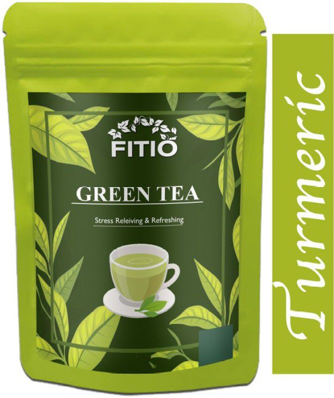 FITIO Green Tea for Weight Loss | 100% Natural Green Loose Leaf Tea | Turmeric Flavor Green Tea Pouch Pro (T1423) Green Tea Pouch  (2000 g)