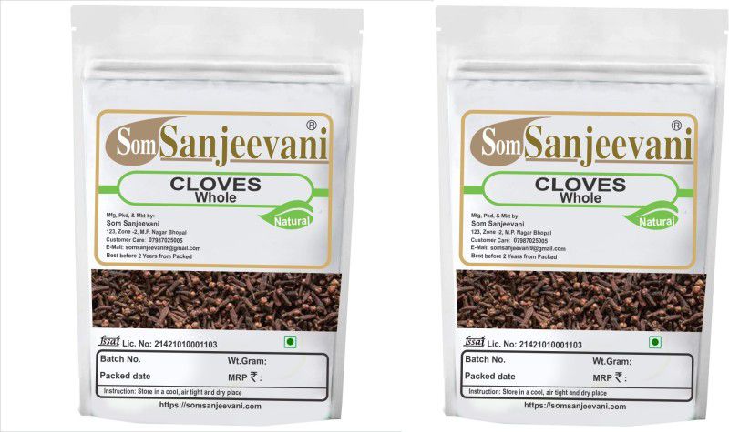 SOMSANJEEVANI Cloves | Laung Whole Premium Grade Total Wt 50g Pack 2 In Air Tight Zipper  (2 x 100 g)