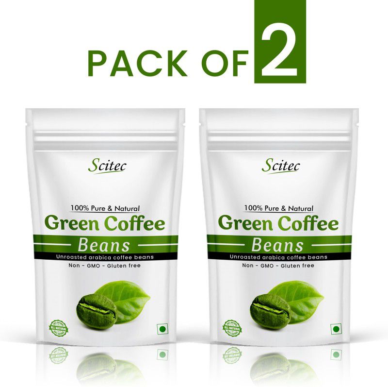 Scitec Green Coffee Beans Organic for Weight Loss - 100% Pure, Unroasted, Arabica AAA+ -100g (Pack of 6) Instant Coffee (400gm) (Pack of 2) Instant Coffee  (2 x 400 g)