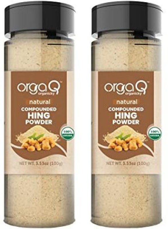 OrgaQ Organicky Organic Hing (Asafoetida) Powder (100G x 2 Pack)  (2 x 100 g)