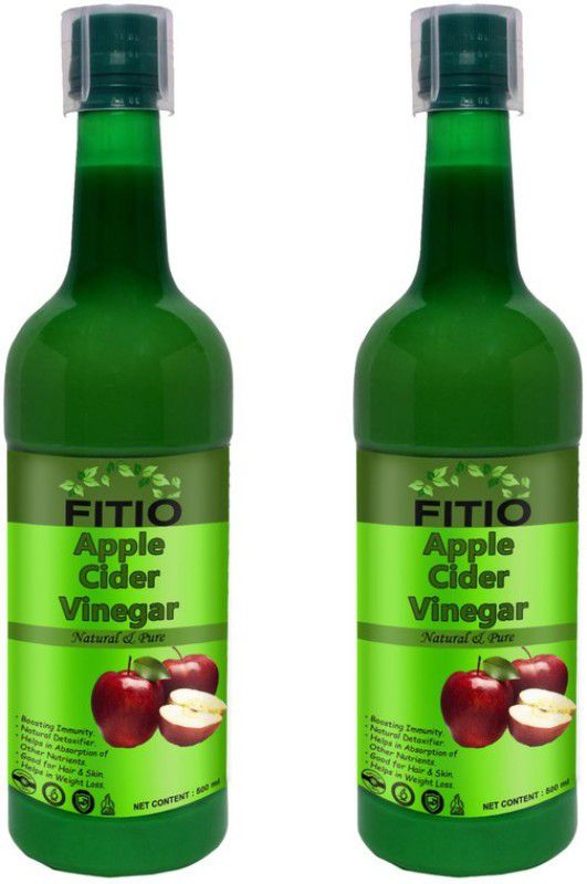 FITIO Nutrition Apple Cider Vinegar With Mother Vinegar Vinegar (M) (Pack Of 2) Pro Vinegar  (2 x 500 ml)