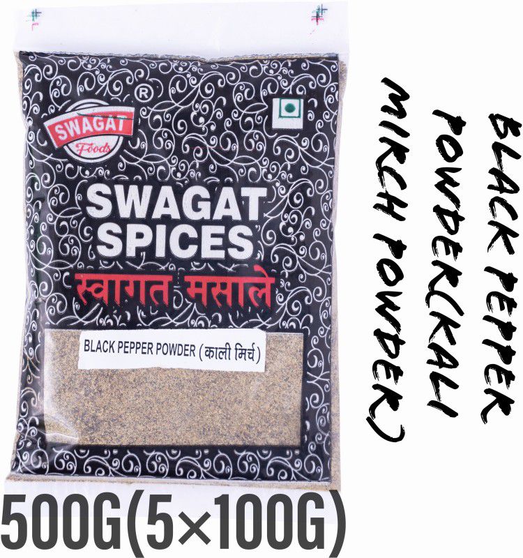 Swagat Foods BLACK PEPPER POWDER ( KALI MIRCH POWDER)  (5 x 100 g)