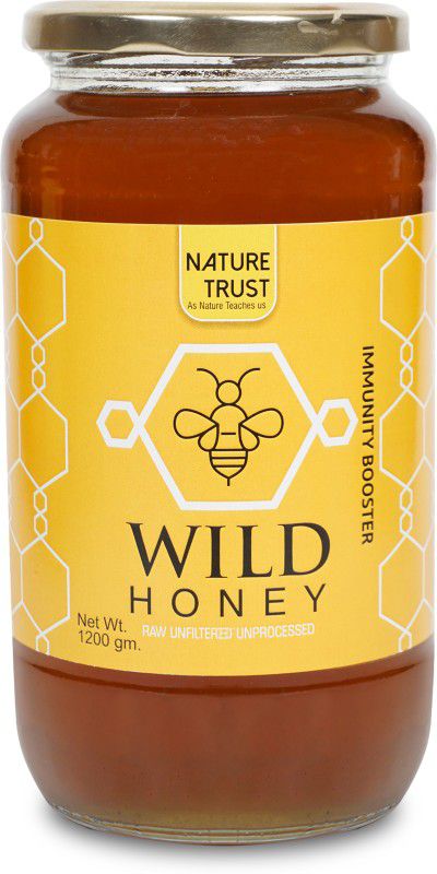 nature trust Wild Honey Unprocessed Honey 1200 Gm|Pure Organic Raw Honey|100% Natural|  (1.2 kg)
