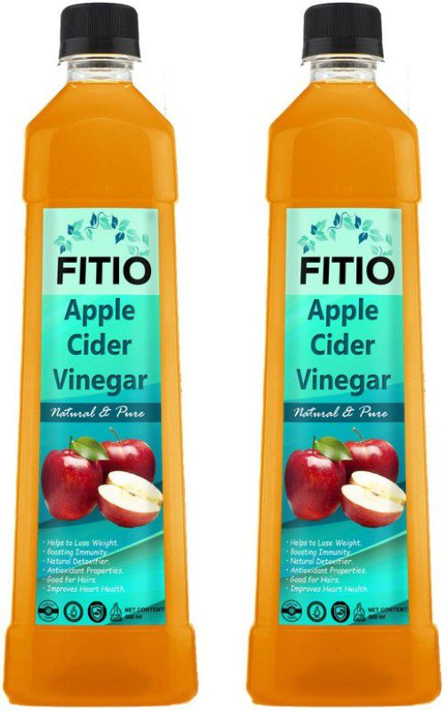 FITIO Nutrition Apple cider vinegar with mother Vinegar (P) (Pack Of 2) Premium Vinegar  (2 x 500 ml)