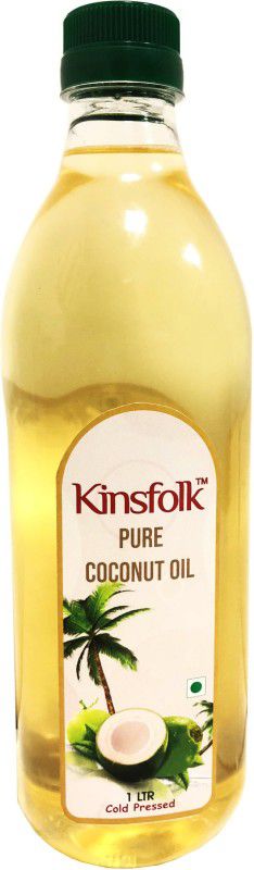 Kinsfolk Organic PURE Coconut Oil Plastic Bottle  (1 L)