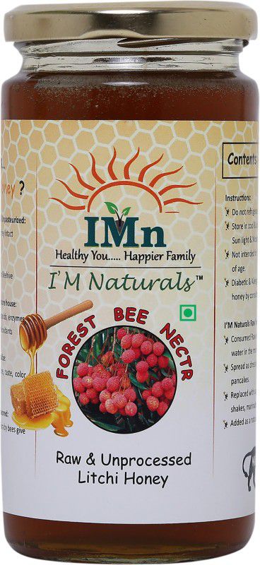 I'M NATURALS Raw & Unprocessed Litchi Honey (Pack of 1 500gm)  (500 g)