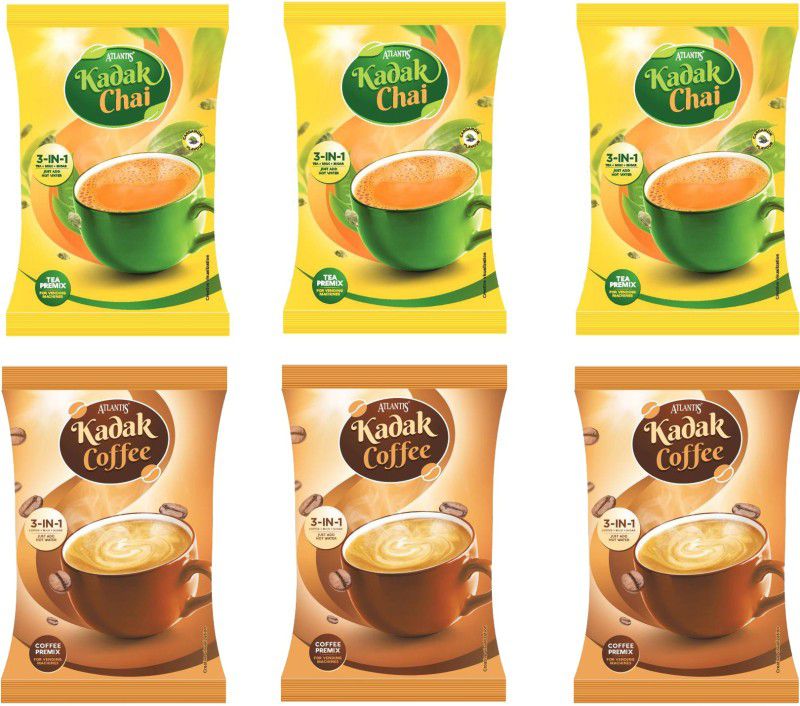 ATLANTIS 3 in 1 Kadak Chai and Coffee Premix Combo Pack (Contains Tea, Coffee, Milk and Sugar) 6 Kg Combo  (6 kg)