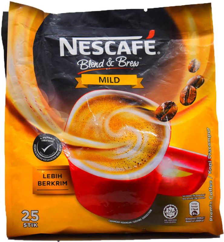 Nescafe Blend & Brew, Mild Coffee 3in1 - 475g (19gx25) Instant Coffee  (475 g)