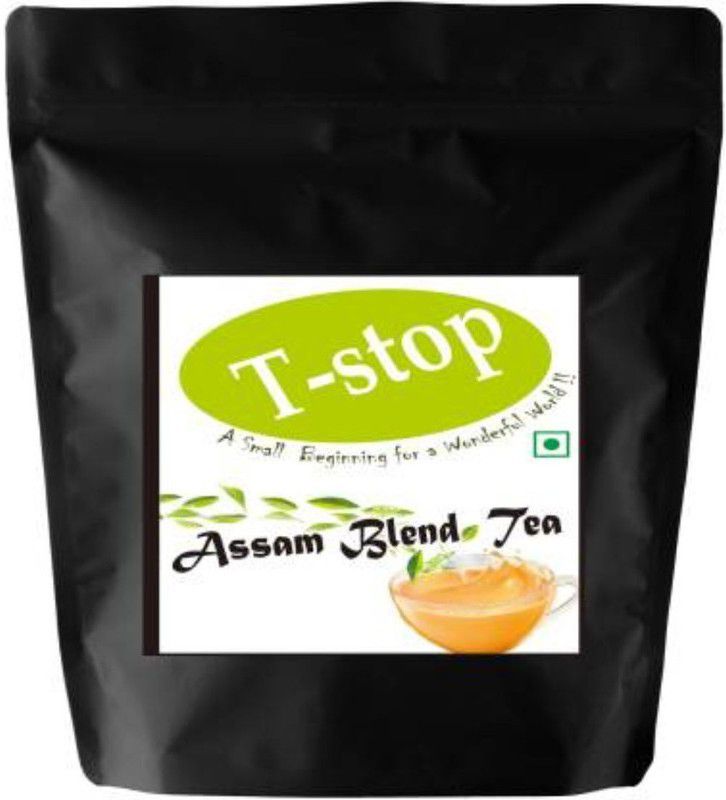 T-stop Assam Blend Tea CTC & Dust Strong Kadak For Home 250 GM GJSAT01 Tea Blend Pouch  (250 g)