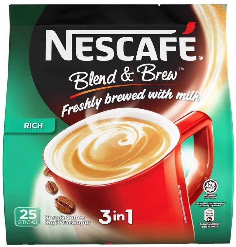 Nescafe 3 in 1 Blend and Brew Rich 25 Sticks Instant Coffee  (500 g)