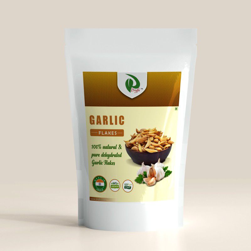Dryfii Natural Dehydrated Garlic Flakes (1 KG) Organic, Pure Vegetarian & Easy Cooking Essential  (1 kg)