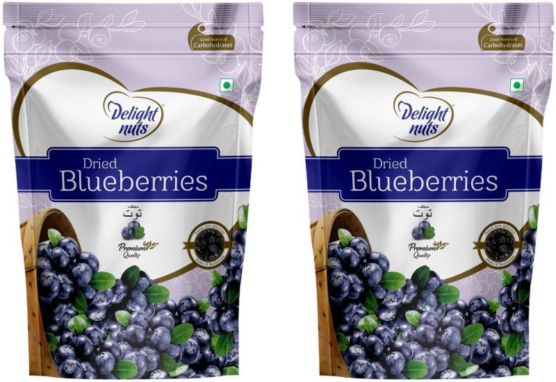 Delight nuts Dried Blueberries -150gm (Pack of 2) Blueberry  (2 x 150 g)