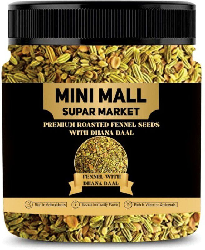 MINIMALL SUPER MARKET Roasted Fennel Seeds (Saunf) With Dhana Daal/Deluxe Mouth Freshener Jar Sweet Fennel Chewing Gum  (500 g)