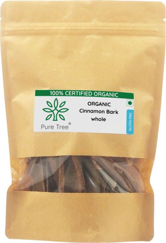 Pure Tree Organic Cinnamon Bark Dalchini, 100 Grams (Pack of 2)  (2 x 100 g)