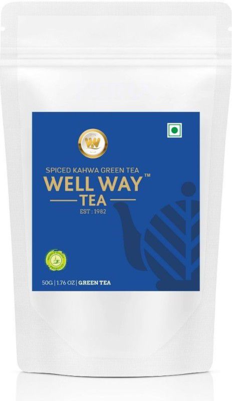 Well Way Tea Spiced Kahwa Green Tea-50Gm Green Tea Pouch  (50 g)