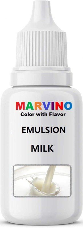 Marvino Emulsion white 20ml Flavored Color for Cakes ice Creams Pastries (Milk) White  (20 g)
