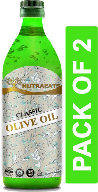 NutraEats Classic Olive Oil , Jaitun tail, jaitun oil ( Combo Pack Of 2 ) Premium Olive Oil Plastic Bottle  (2 x 1000 ml)
