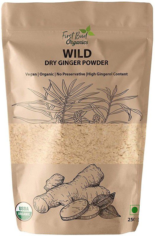 First Bud Organics Dry Ginger Powder 250 g| High Gingerol Content  (250 g)