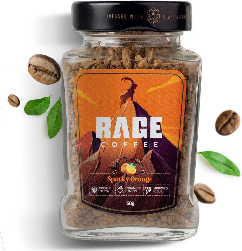 RAGE Coffee 50 Gms Sparky Orange Flavour - Premium Arabica Instant Coffee  (50 g, Orange Flavoured)