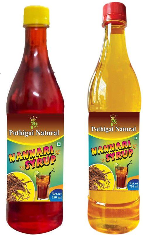 POTHIGAI NATURAL NNS05 Nannari Syrup  (1500 ml, Pack of 2)