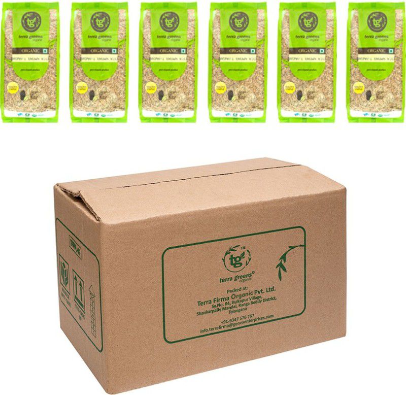 TerragreensOrganic Pack Of 12(1kg Each) Brown Basmati Rice (Full Grain, Raw)  (12 kg)