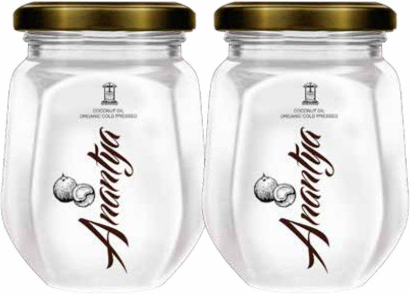 anantya Organic and Coldpressed Combo Pack (500 + 500 ML) Coconut Oil Jar  (2 x 0.5 L)