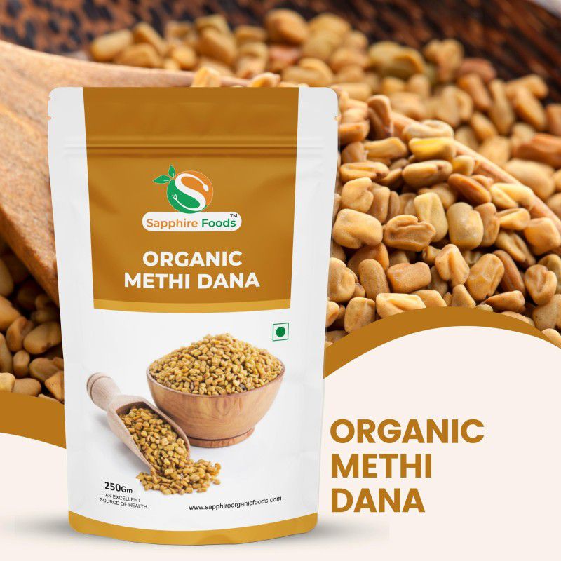 Sapphire Foods Organic Methi Dana / Fenugreek Seeds  (250 g)