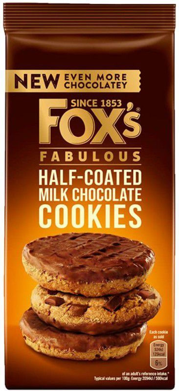 FOX'S Fabulous Half Coated Milk Chocolated Cookies Imported 175g Cookies  (175 g)