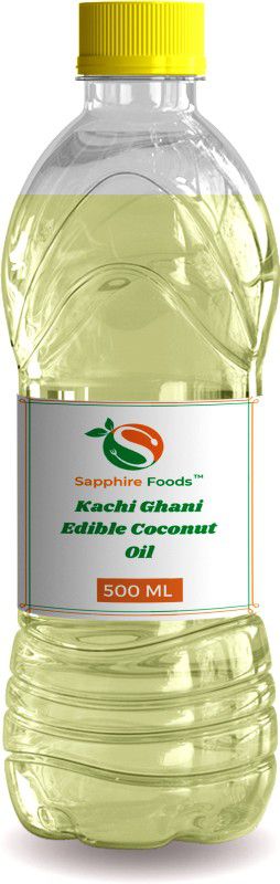 Sapphire Foods Cold Pressed Kachi Ghani Edible Nariyal Ka Tel / Coconut Oil Plastic Bottle  (500 ml)