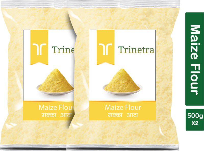Trinetra Best Quality Makka Atta (Maize Flour)-500gm (Pack Of 2)  (1000 g, Pack of 2)