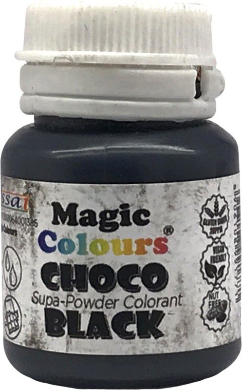 Magic Colours Supa Powder Chocolate Color Edible for Baking ( 5gm Choco Black ) Black  (5 g)