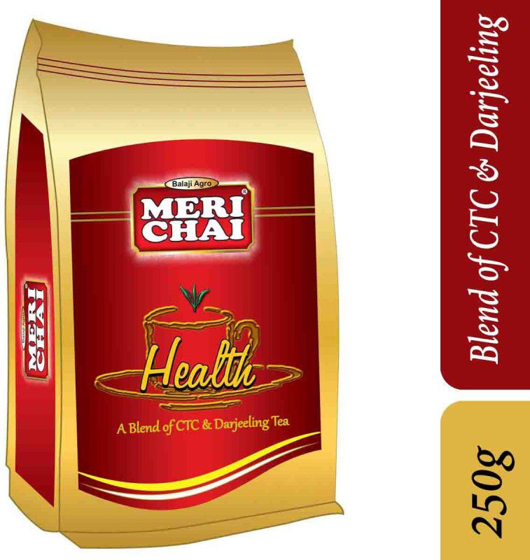 MERI CHAI Health Premium Tea | Blend of CTC & Darjeeling Tea Leaves Tea Pouch  (250 g)