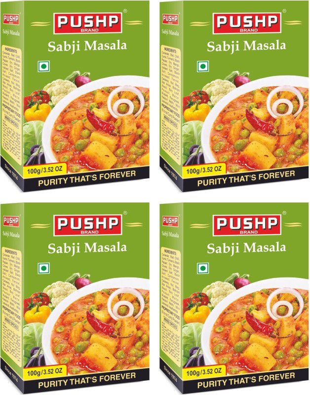 Pushp Brand Sabji Masala Box (Pack Of 4, 100g in each pack)  (4 x 100 g)