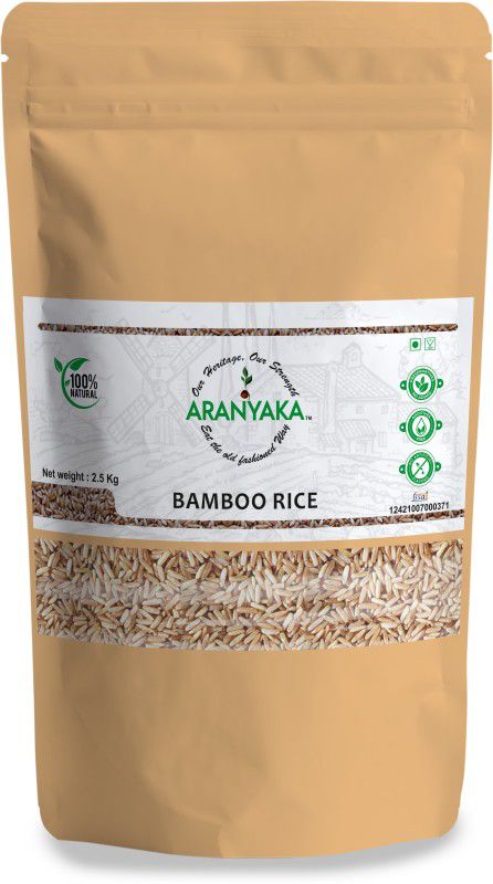 Aranyaka Kerala Wayanad Forest Wild Bamboo Rice (2.5kg) (Small Grain, ) Brown Bamboo Seed Rice (Small Grain, Raw)  (2.5 kg)